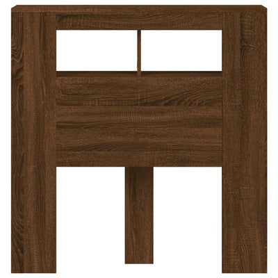 Ruskea tammi sängynpääty led-valoilla Dionisios 100x18,5x103,5cm (puu)