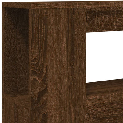 Ruskea tammi sängynpääty led-valoilla Dionisios 100x18,5x103,5cm (puu)