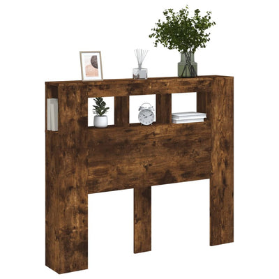 Savutammi sängynpääty led-valoilla Dionisios 120x18,5x103,5cm (puu)