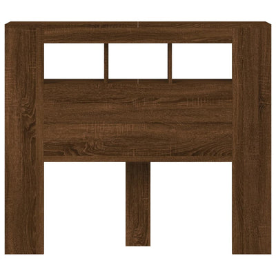 Ruskea tammi sängynpääty led-valoilla Dionisios 120x18,5x103,5cm (puu)