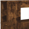Sängynpääty LED-valoilla savutammi 140x18,5x103,5 cm puu