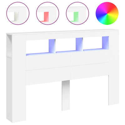 Valk sängynpääty led-valoilla Dionisios 160x18,5x103,5cm (puinen)