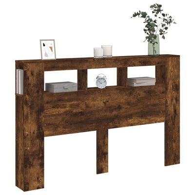 Savutammi sängynpääty led-valoilla Dionisios 160x18,5x103,5cm (puu)