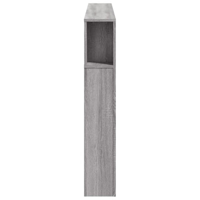 Sängynpääty LED-valoilla harmaa Sonoma 160x18,5x103,5 cm puu