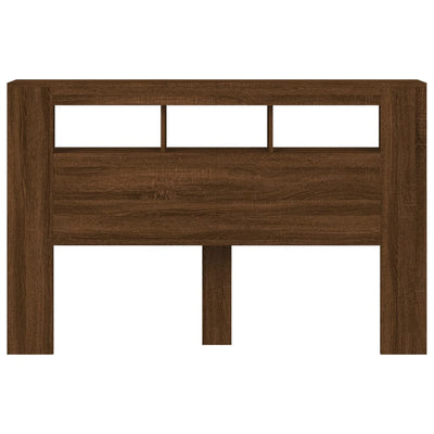 Ruskea tammi sängynpääty led-valoilla Dionisios 160x18,5x103,5cm (puu)