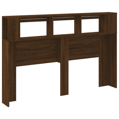 Ruskea tammi sängynpääty led-valoilla Dionisios 160x18,5x103,5cm (puu)