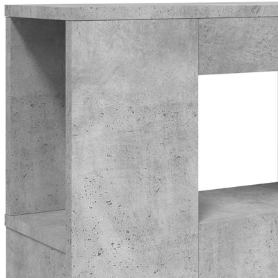 Sängynpääty LED-valoilla betoninharmaa 180x18,5x103,5 cm puu