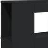 Sängynpääty LED-valoilla musta 220x18,5x103,5 cm tekninen puu