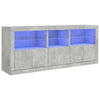 Senkki LED-valoilla betoninharmaa 162x37x67 cm