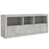 Senkki LED-valoilla betoninharmaa 162x37x67 cm