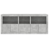Senkki LED-valoilla betoninharmaa 162x37x67 cm