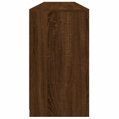 Senkki LED-valoilla ruskea tammi 162x37x67 cm