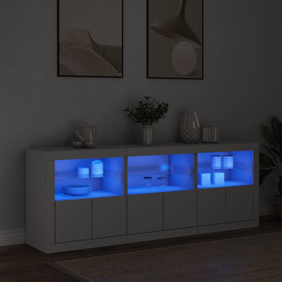 Senkki LED-valoilla valkoinen 181,5x37x67 cm