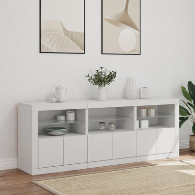 Senkki LED-valoilla valkoinen 181,5x37x67 cm