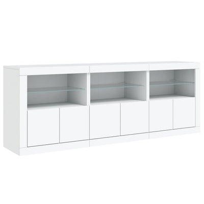 Senkki LED-valoilla valkoinen 181,5x37x67 cm