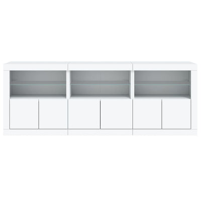 Senkki LED-valoilla valkoinen 181,5x37x67 cm