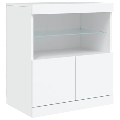 Senkki LED-valoilla valkoinen 181,5x37x67 cm
