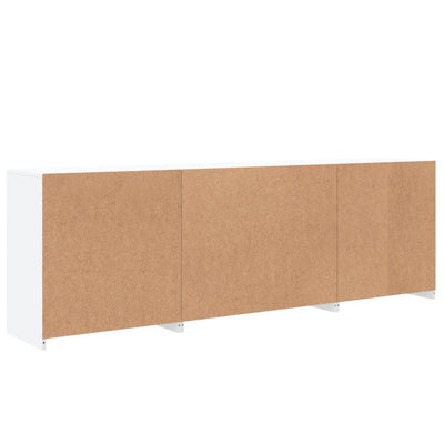 Valkoinen senkki led-valoilla Alstani 202x37x67cm