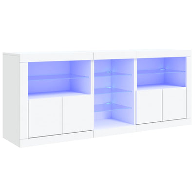 Senkki LED-valoilla valkoinen 162x37x67 cm