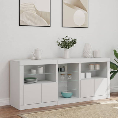 Senkki LED-valoilla valkoinen 162x37x67 cm
