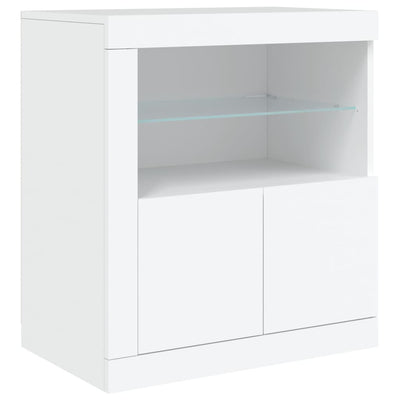 Senkki LED-valoilla valkoinen 162x37x67 cm