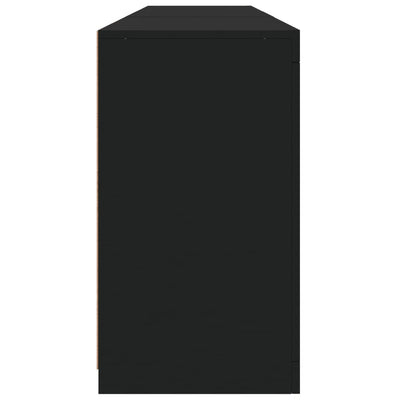 Senkki LED-valoilla musta 162x37x67 cm