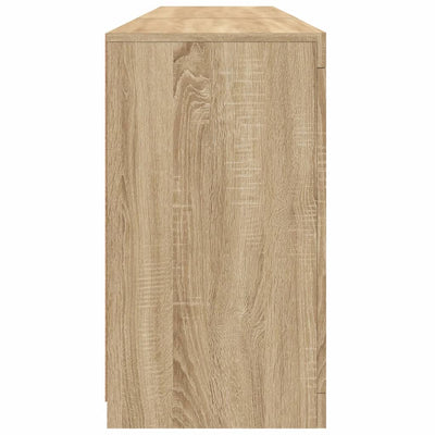 Senkki LED-valoilla Sonoma-tammi 162x37x67 cm