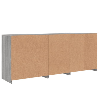 Senkki LED-valoilla harmaa Sonoma 181,5x37x67 cm