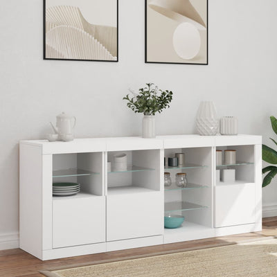 Senkki LED-valoilla valkoinen 164x37x67 cm