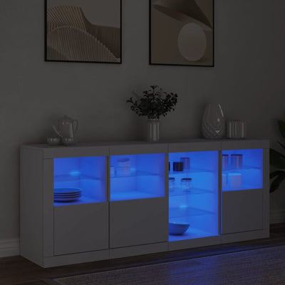 Senkki LED-valoilla valkoinen 164x37x67 cm