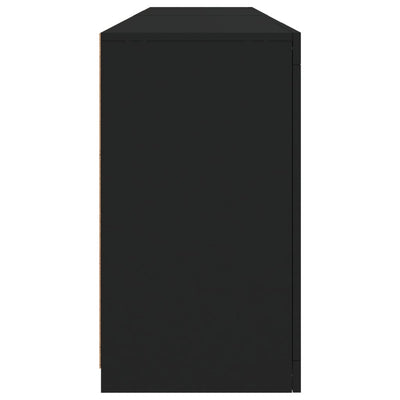 Senkki LED-valoilla musta 164x37x67 cm