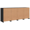 Senkki LED-valoilla musta 164x37x67 cm