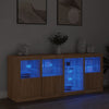 Senkki LED-valoilla Sonoma-tammi 164x37x67 cm