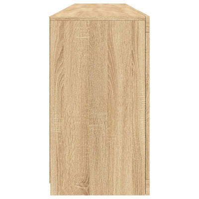 Senkki LED-valoilla Sonoma-tammi 164x37x67 cm