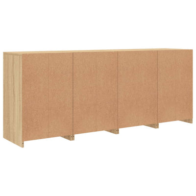 Senkki LED-valoilla Sonoma-tammi 164x37x67 cm