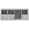 Senkki LED-valoilla betoninharmaa 164x37x67 cm