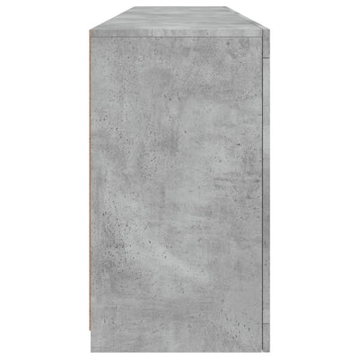 Senkki LED-valoilla betoninharmaa 164x37x67 cm
