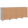 Senkki LED-valoilla betoninharmaa 164x37x67 cm