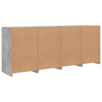 Senkki LED-valoilla betoninharmaa 164x37x67 cm