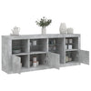 Senkki LED-valoilla betoninharmaa 164x37x67 cm
