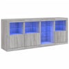 Senkki LED-valoilla harmaa Sonoma 164x37x67 cm