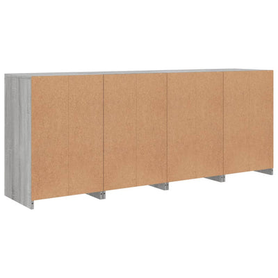 Senkki LED-valoilla harmaa Sonoma 164x37x67 cm