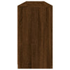 Senkki LED-valoilla ruskea tammi 164x37x67 cm