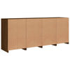 Senkki LED-valoilla ruskea tammi 164x37x67 cm