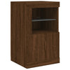 Senkki LED-valoilla ruskea tammi 164x37x67 cm