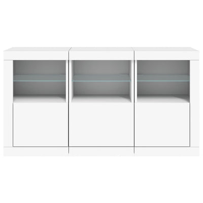 Senkki LED-valoilla valkoinen 123x37x67 cm