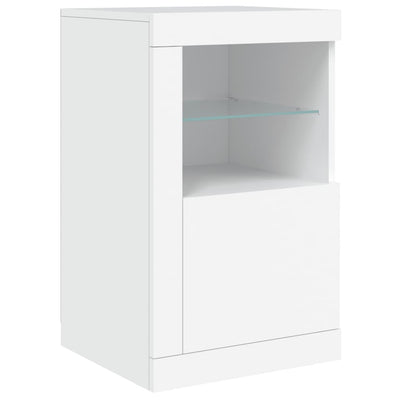 Senkki LED-valoilla valkoinen 123x37x67 cm