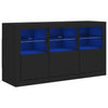 Senkki LED-valoilla musta 123x37x67 cm