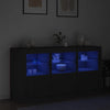 Senkki LED-valoilla musta 123x37x67 cm
