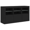 Senkki LED-valoilla musta 123x37x67 cm